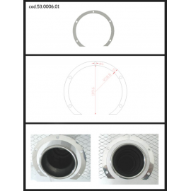 Protection en inox sortie ronde 80 mm ronde ouverte