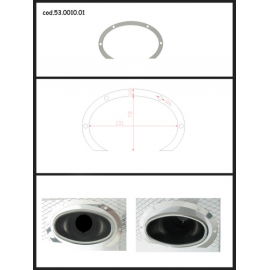 Protection en inox sortie ovale 115x70 mm ovale ouverte Ragazzon