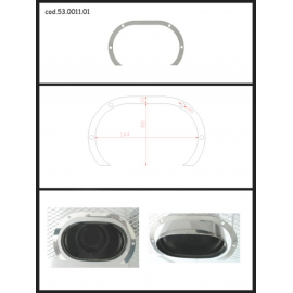 Protection en inox sortie ovale 128x80 mm ovale fermée Ragazzon