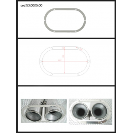 Protection en inox sortie ovale 128x80 mm ovale fermée Ragazzon