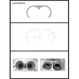 Protection en inox sortie ovale 128x80 mm ovale fermée Ragazzon