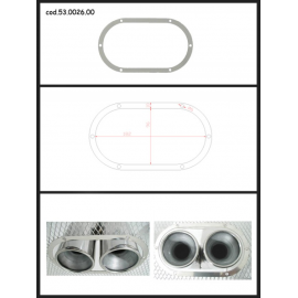 Protection en inox sortie ovale 128x80 mm ovale fermée Ragazzon