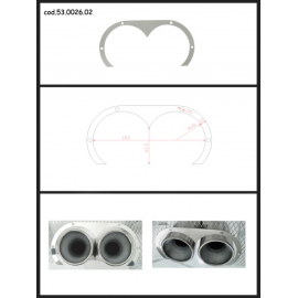 Protection en inox sortie ovale 128x80 mm ovale fermée Ragazzon