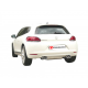 Silencieux arrière duplex Volkswagen Scirocco(1K8) 1.4TSI (90KW) 2008 - 2014 en inox sorties rondes 80 mm décalées