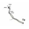 Tube remplacement catalyseur + tube remplacement FAP Volkswagen Scirocco (1K8) 2.0TDI DPF (103KW) 2008 - 2014