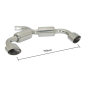 Silencieux arrière duplex Volkswagen Scirocco (1K8) 2.0TDI DPF (103KW) 2008 - 2014 Inox sortie ovale Sport Line 135x90 mm