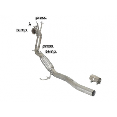 Tube remplacement catalyseur + tube remplacement FAP Volkswagen Scirocco (1K8) 2.0TDI DPF (125KW) 2008 - 2012