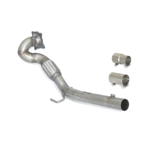 Tube remplacement catalyseur groupe N en inox Volkswagen Polo 6R 2.0R WRC STREET (162KW) 2013 - 2014 ligne majoré 63,5 mm