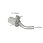 Silencieux central en inox + ligne majoré 76mm VOLKSWAGEN GOLF VI 2.0 GTI TSI (155KW) 2009 - 2012