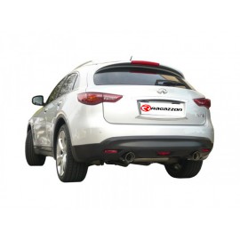 Silencieux arrière Ragazzon inox Infiniti FX37 3.7 V6 (235KW) 10/2008 - 2013