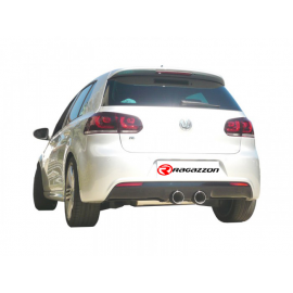 Échappement arrière en inox 2 sorties rondes centrales 102mm VOLKSWAGEN GOLF VI 2.0R TSI (199KW) 2010 - 2012