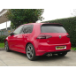Échappement arrière Volkswagen Golf VII 1.6TDI (77KW) 2012 - 2014 inox avec 2 sorties rondes 80 mm décalées