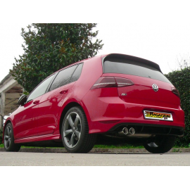 Échappement arrière Volkswagen Golf VII 1.6TDI (77KW) 2012 - 2014 inox avec 2 sorties rondes 80 mm décalées