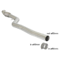 Tube intermédiaire BMW Série 1 F20 M135I (235KW - N55) 2011 - 2015 groupe n sans silencieux en inox