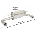 Échappement arrière duplex en inox BMW Série 1 F21 125D (160KW - N47) 2012 - 2015