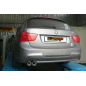 Silencieux arrière BMW Série 3 E90(BERLINA) 320D - 320XD (130KW) 2007 - 2010 En inox avec 2 sorties rondes 80 mm décalées