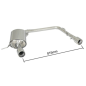 Échappement arrière duplex  en inox BMW E91(TOURING) 320D - 320XD (130KW) 2007 - 2010
