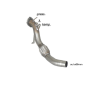 Tube remplacement catalyseur en inox BMW X3 E83 xDrive 20d (110kW) 09/2004 - 2008 Tube remplacement catalyseur en inox BMW X3 E83 xDrive 20d (110kW) 09/2004 - 2008