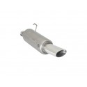 Silencieux arrière en inox sortie ovale Peugeot 206 CC 1.6 16V (80 KW) 2001- 2009