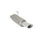 Silencieux arrière en inox sortie ovale Peugeot 206 CC 1.6 16V (80 KW) 2001- 2009