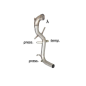 Tube suppression catalyseur  + tube remplacement FAP en inox Fiat Grande Punto 1.3 MULTIJET 16V (55 / 70KW) DPF 2010 - 2012