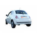 Silencieux arrière en inox 1 sortie ovale Fiat 500(type 312) 1.3 MJET (55 / 70KW) 2010 - 2015