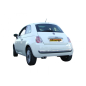 Silencieux arrière en inox avec 1 sortie ovale Fiat 500 1.4 16V (74kW) 07/2007 - Aujourd'hui