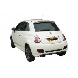 Silencieux arrière inox 2 sorties rondes Fiat 500 (typ312) S 1.3 Mjet (70kW) 2013 - Aujourd'hui