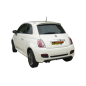 Silencieux arrière inox 2 sorties rondes Fiat 500 (typ312) S 1.3 Mjet (70kW) 2013 - Aujourd'hui