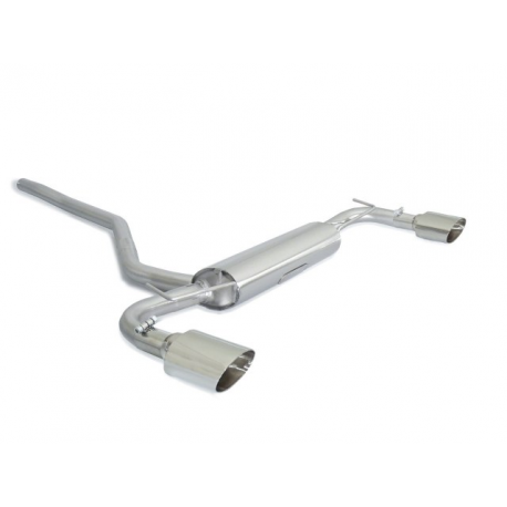 Echappement arrière duplex en inox Fiat 500X (typ334) 2.0MJT 4x4 (103kW) 2015 - 2018