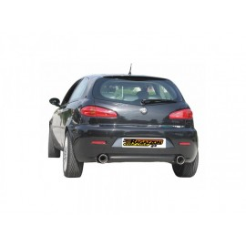 Posteriore inox sdoppiato con terminali Alfa Romeo 147 1.6 16V (77/88KW) - 2.0 16V (110KW) - 2.0 SELESPEED 11/2004 - 10/2006