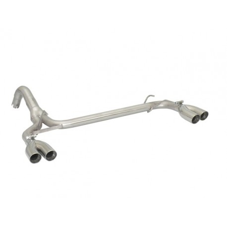 Tubo posteriore Gr. N inox sdoppiato con terminali rotondi 2 / 2x60 mm Abarth 500 / 595 1.4TJET 595 (121kW) 2016 - Oggi