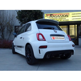 Endschalldämpfer in Edelstahl rechts/links mit ER 102 mm rund Sport Line ABARTH 500 / 595 1.4TJET (107KW) 2016 - Heute