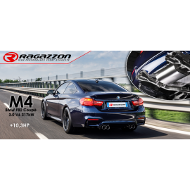 Tube intermédiaire + Silencieux arrière avec valves Bmw M4 F82 (Coupe) 3.0 V6 (317KW) 2014 - Aujourd'hui