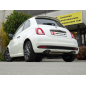 Échappement arrière duplex en inox Fiat 500 1.2 (51Kw)  2015 - Aujourd'hui