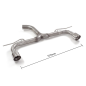 Tube arrière groupe n duplex en inox g/d Sport Line 102 mm Volkswagen Golf MK7.5 GTI 2.0TSI GTI (180KW) 70MM 2018 - 2020