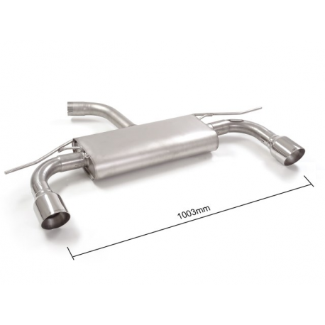 Pot d'échappement arrière duplex en inox Volkswagen Golf 7 (VII) 1.4TSI (90KW) 2012 - 2014 Pot d'échappement arrière duplex en inox Volkswagen Golf 7 (VII) 1.4TSI (90KW) 2012 - 2014
