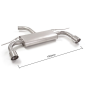Pot d'échappement arrière duplex en inox Volkswagen Golf 7 (VII) 1.4TSI (90KW) 2012 - 2014 Pot d'échappement arrière duplex en inox Volkswagen Golf 7 (VII) 1.4TSI (90KW) 2012 - 2014